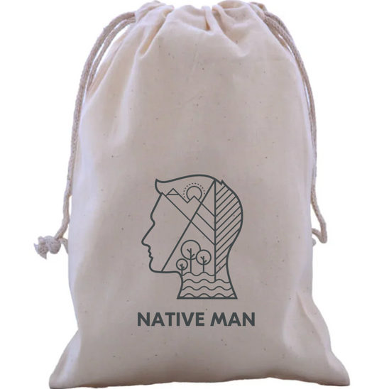 Native Man Medium Canvas Gift Bag